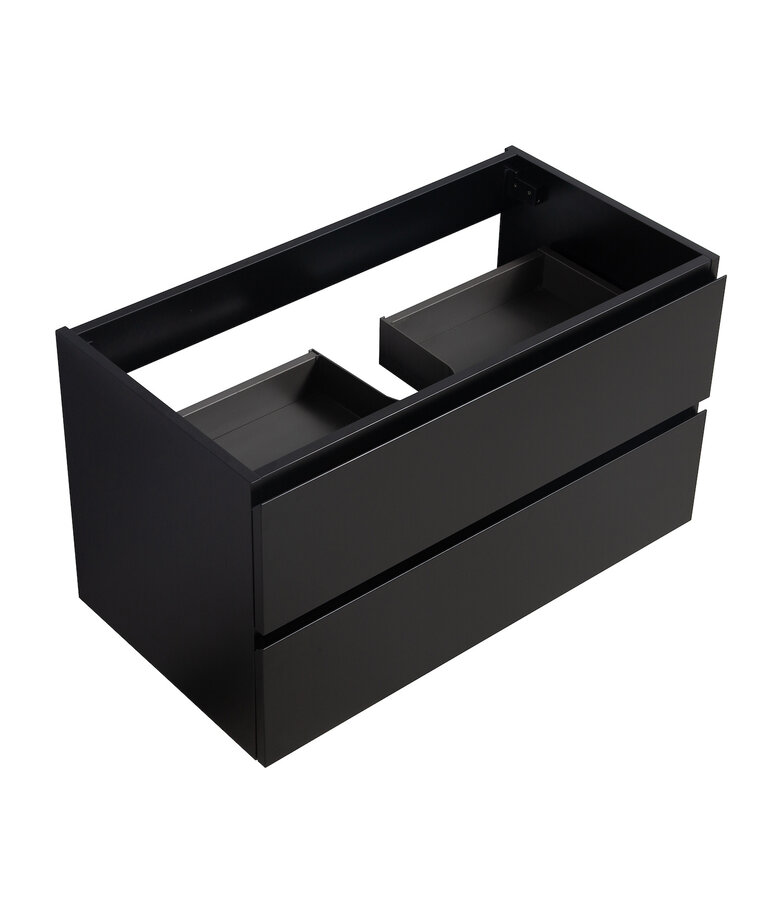 Wastafelkast Angela 90 x 48 x 50 cm - mat zwart