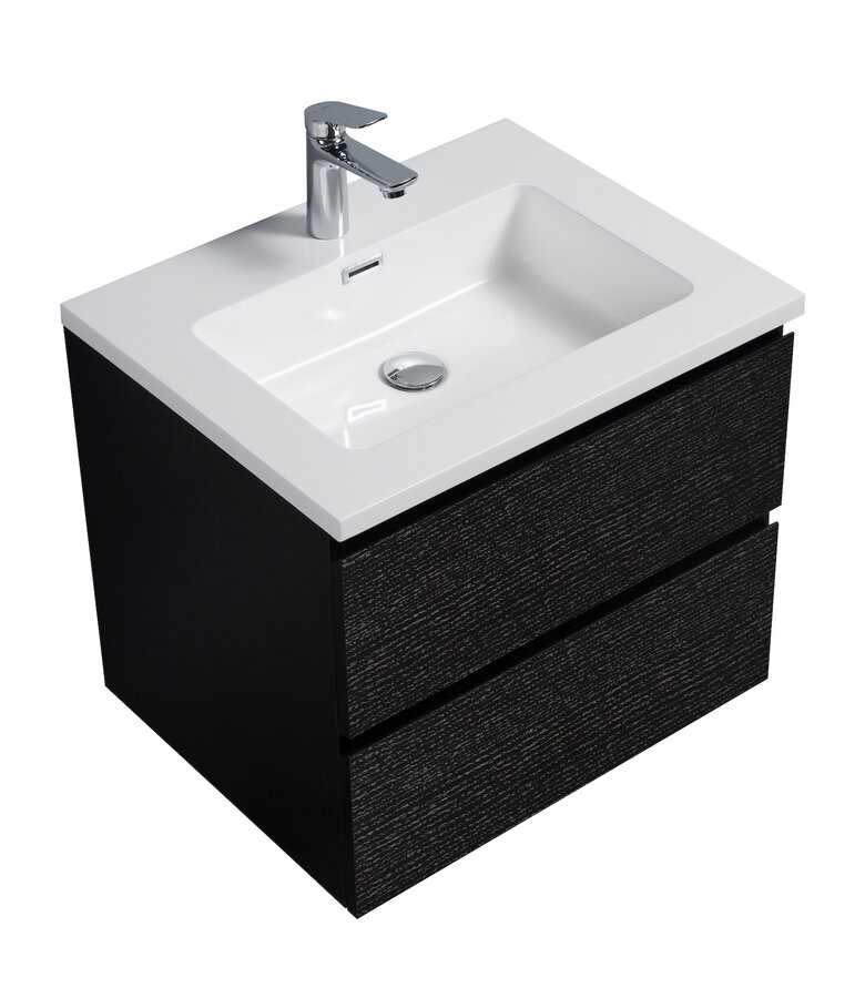 Badkamermeubel Angela 60cm - zwart houtnerf