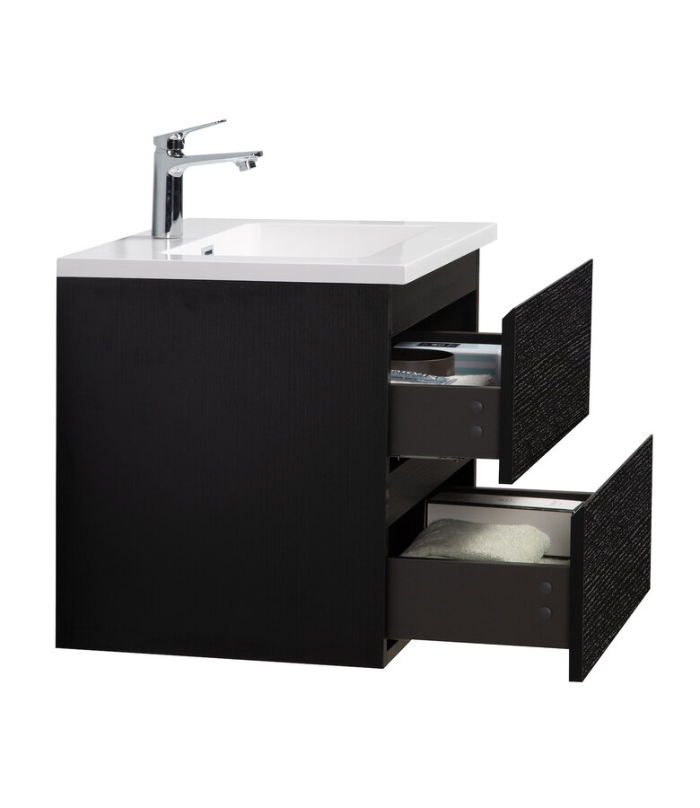 Badkamermeubel Angela 60cm - zwart houtnerf