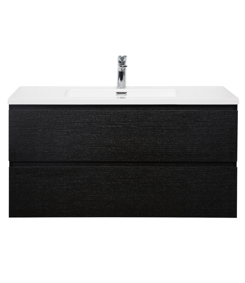 Badkamermeubel Angela 100cm - zwart houtnerf