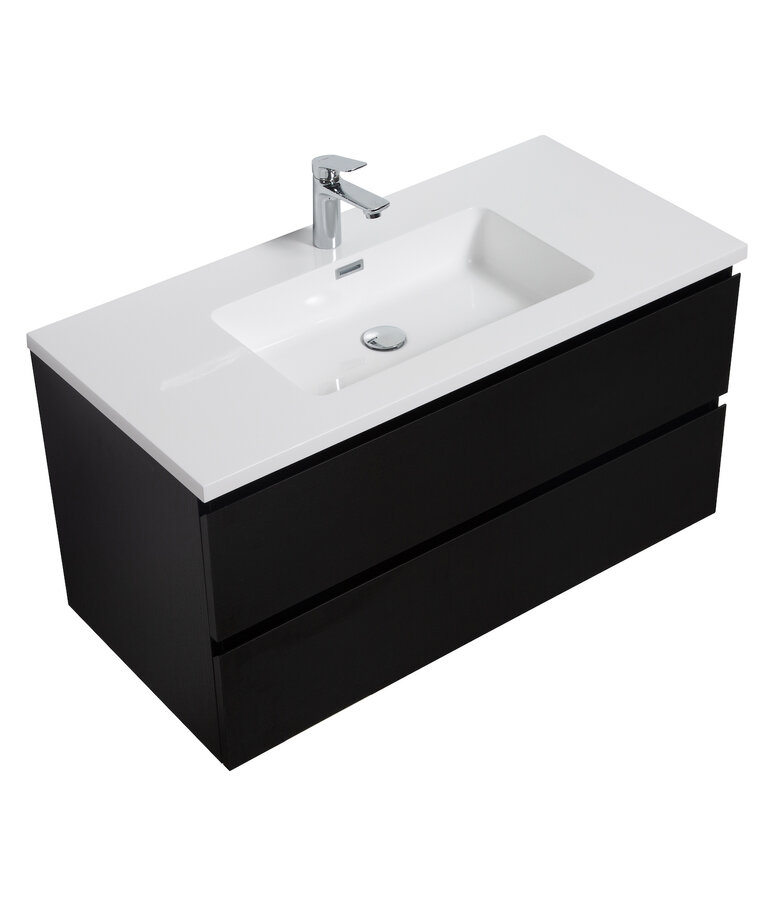 Badkamermeubel Angela 100cm - zwart houtnerf