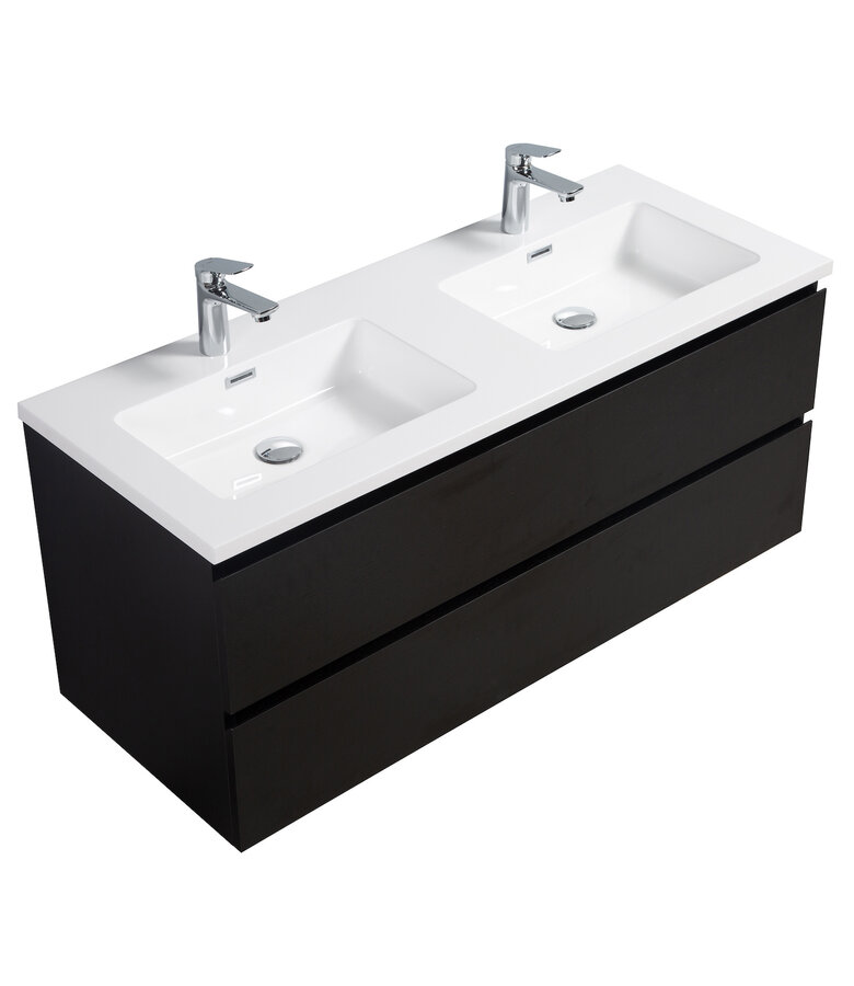 Badkamermeubel Angela 120cm - zwart houtnerf