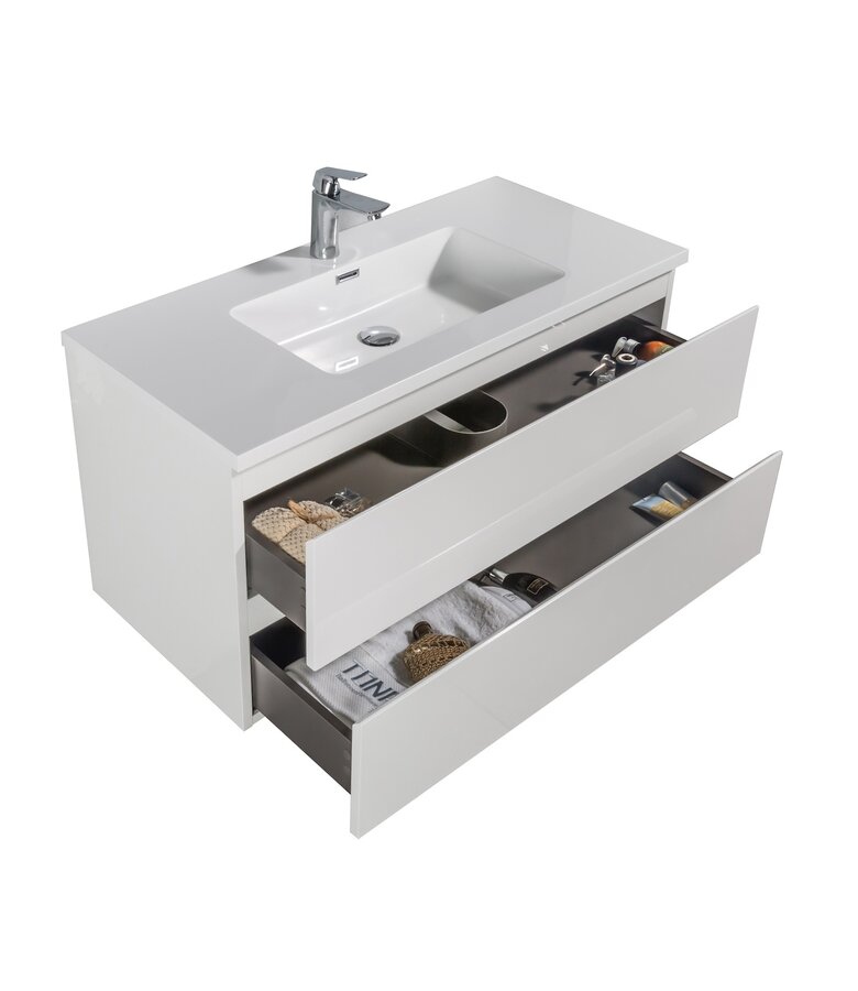 Badkamermeubel Angela 100cm - hoogglans wit