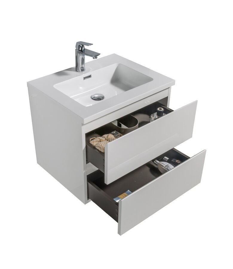 Badkamermeubel Angela 60cm - hoogglans wit