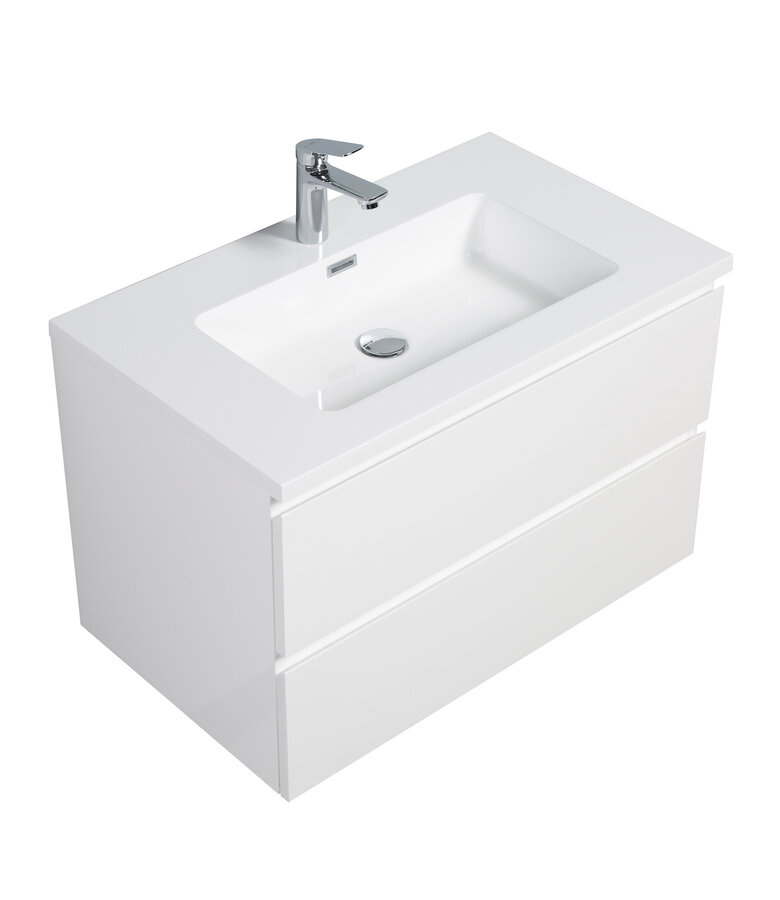 Badkamermeubel Angela 80cm - hoogglans wit