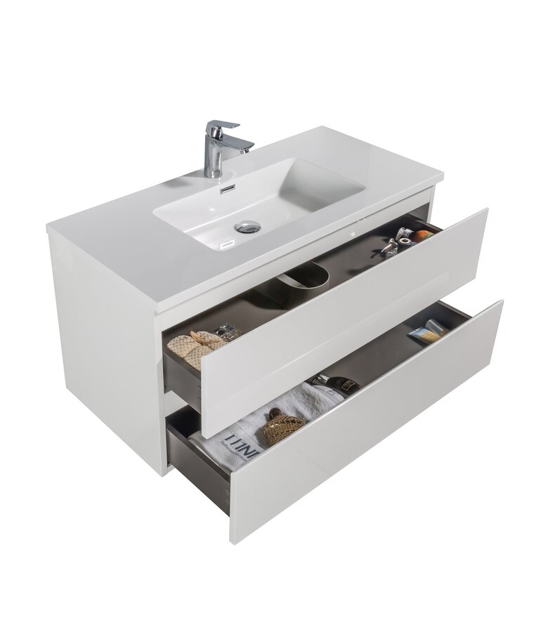 Badkamermeubel Angela 90cm - hoogglans wit