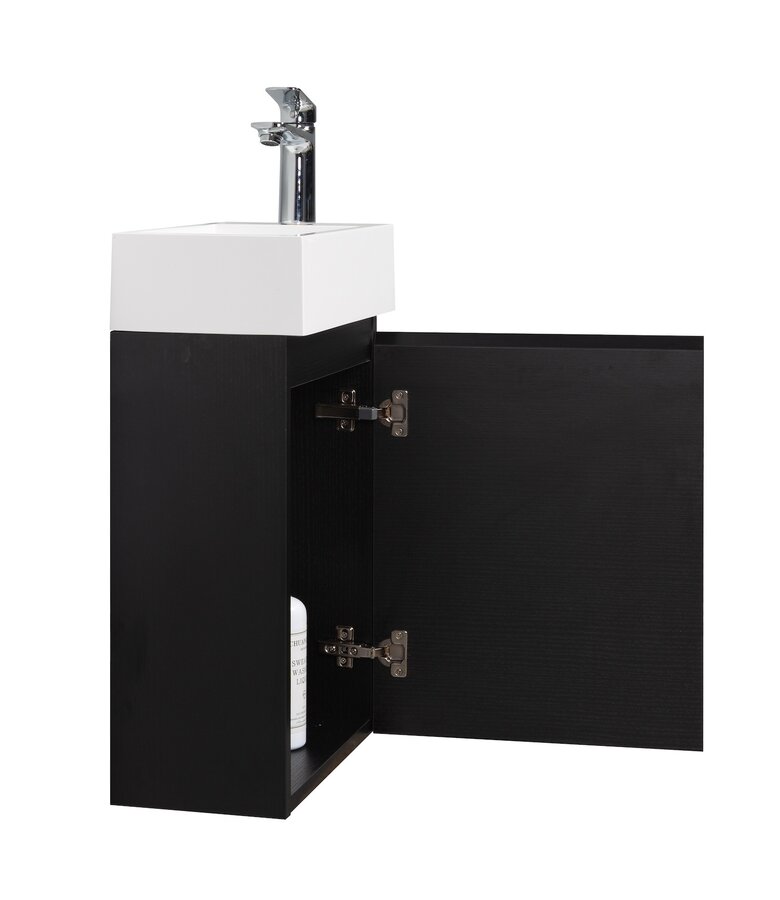 Toiletmeubel Angela 40cm - zwart houtnerf