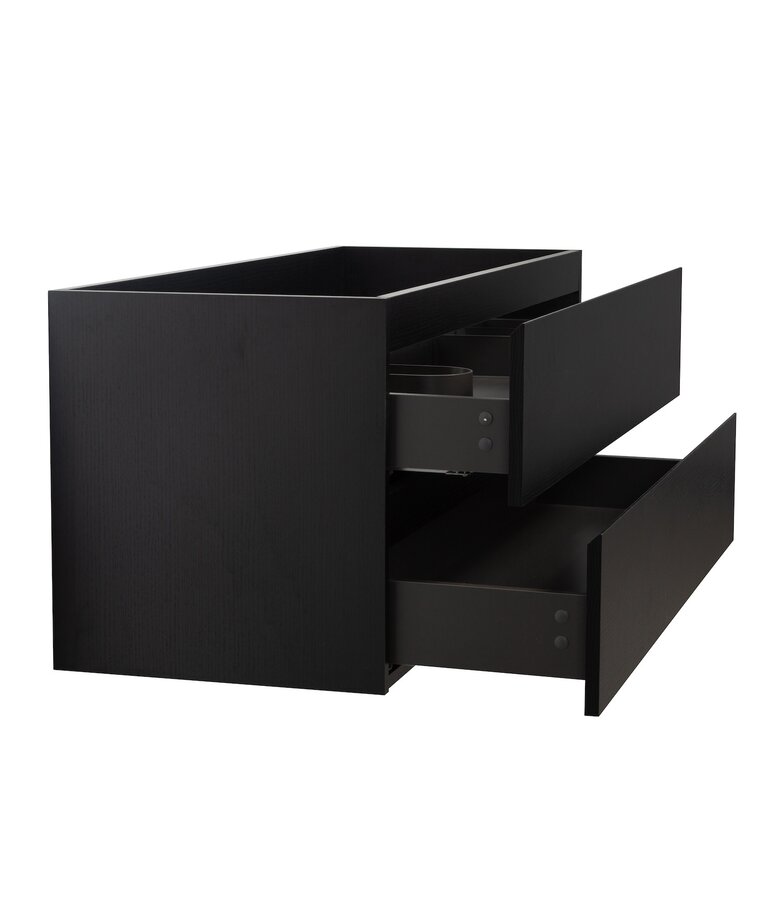 Wastafelkast Angela 120 x 48 x 50 cm - zwart houtnerf
