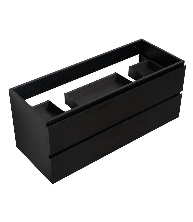 Wastafelkast Angela 120 x 48 x 50 cm - zwart houtnerf