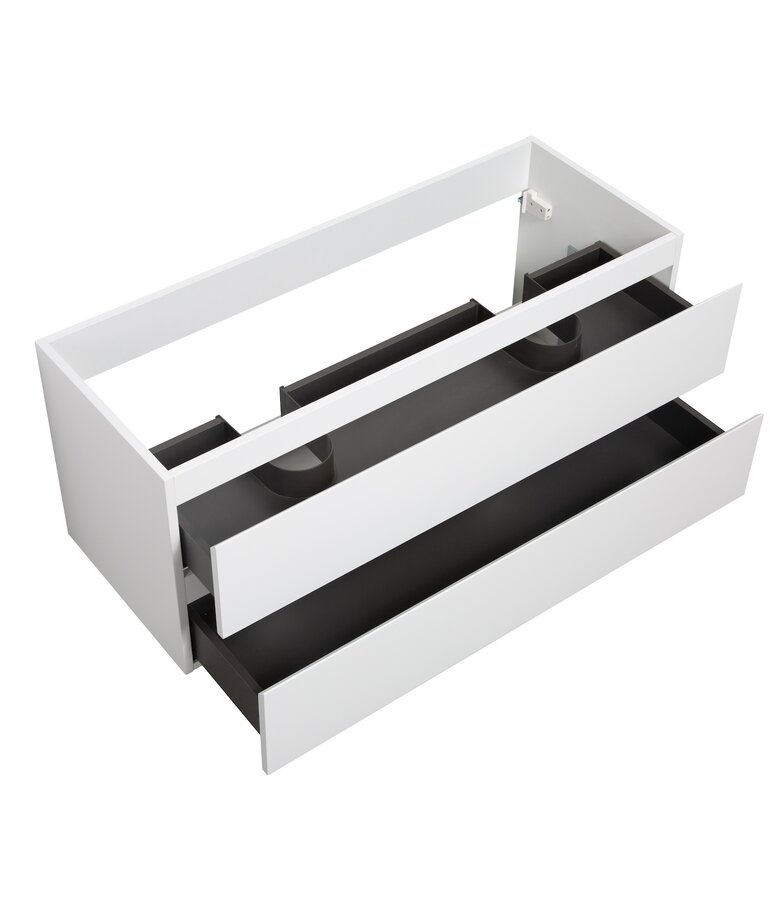 Wastafelkast Angela 120 x 48 x 50 cm - hoogglans wit