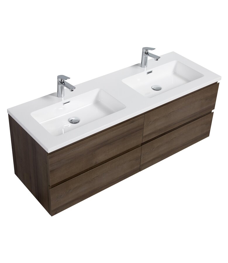 Badkamermeubel Angela 140cm - bruin eiken