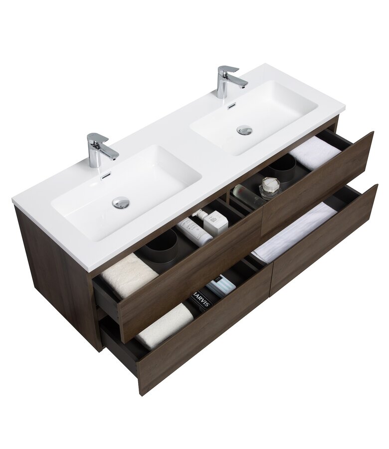 Badkamermeubel Angela 140cm - bruin eiken