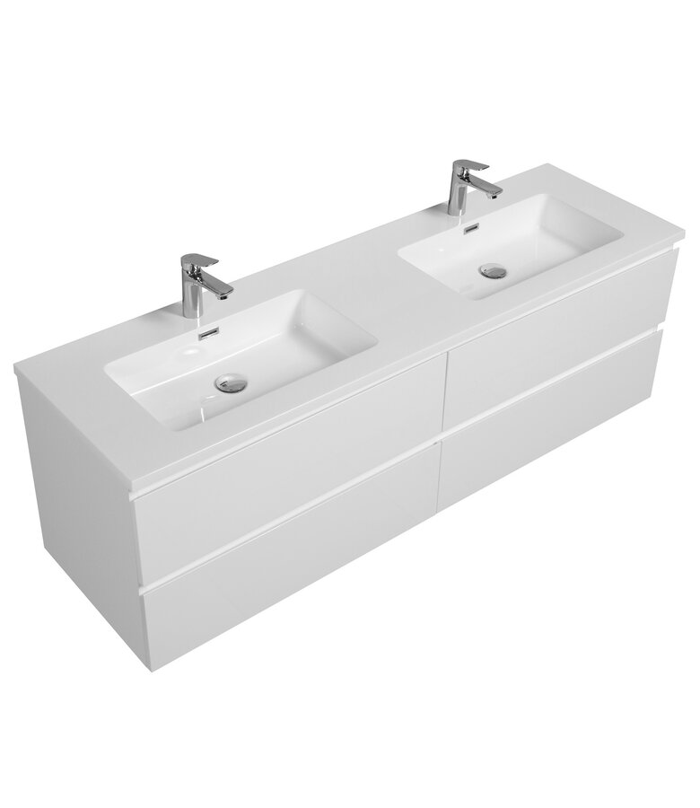 Badkamermeubel Angela 160cm - hoogglans wit