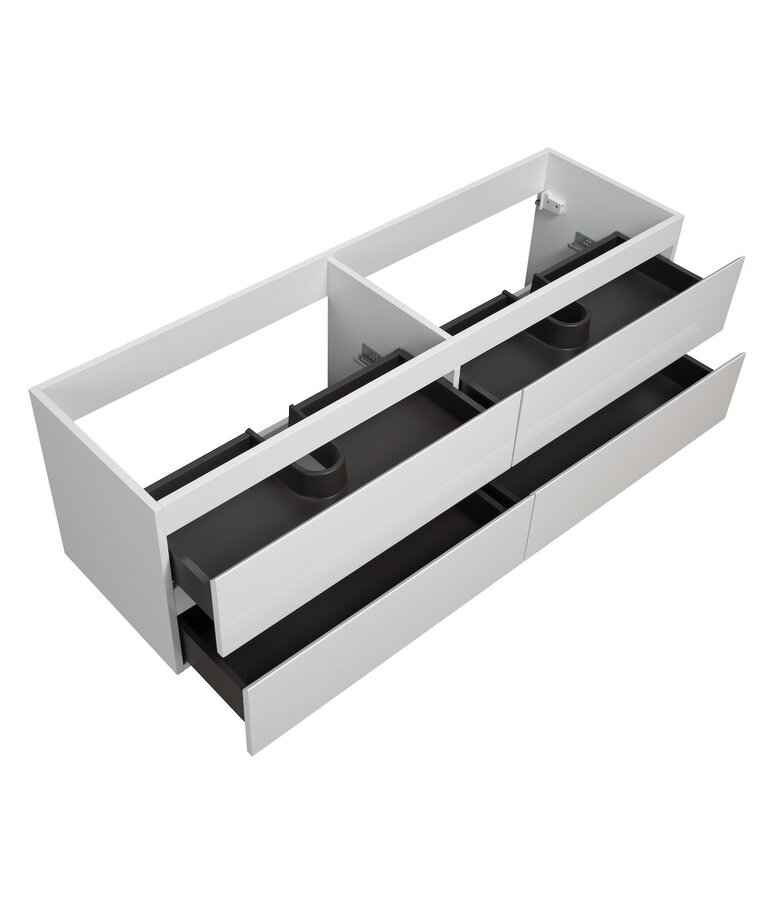 Wastafelkast Angela 160 x 48 x 50 cm - hoogglans wit