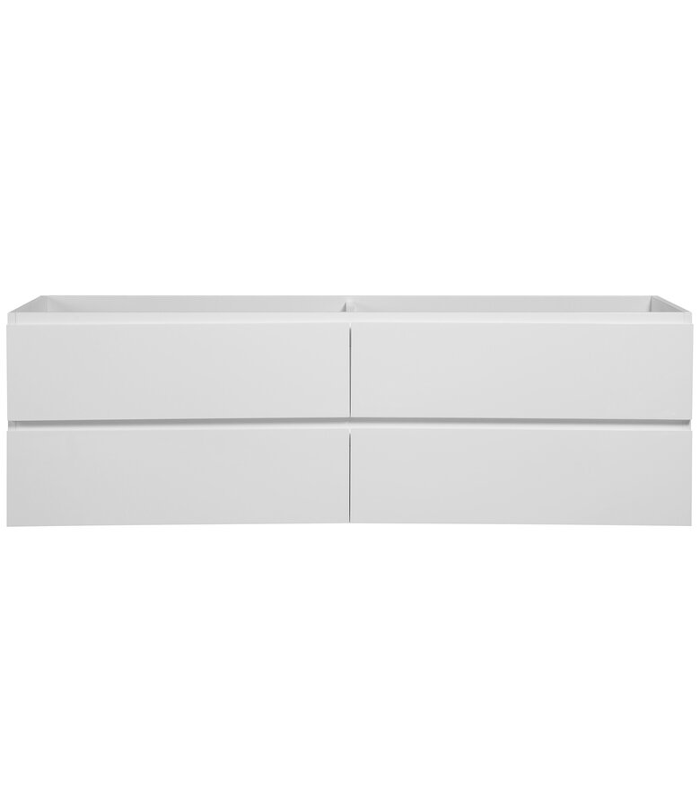 Wastafelkast Angela 160 x 48 x 50 cm - hoogglans wit