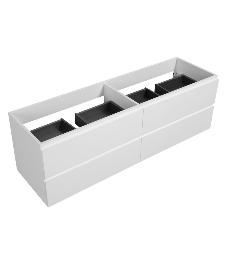 Wastafelkast Angela 160 x 48 x 50 cm - hoogglans wit