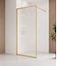 Douchewand Georgia 90 x 200 cm - goud - geribbeld glas met nano coating