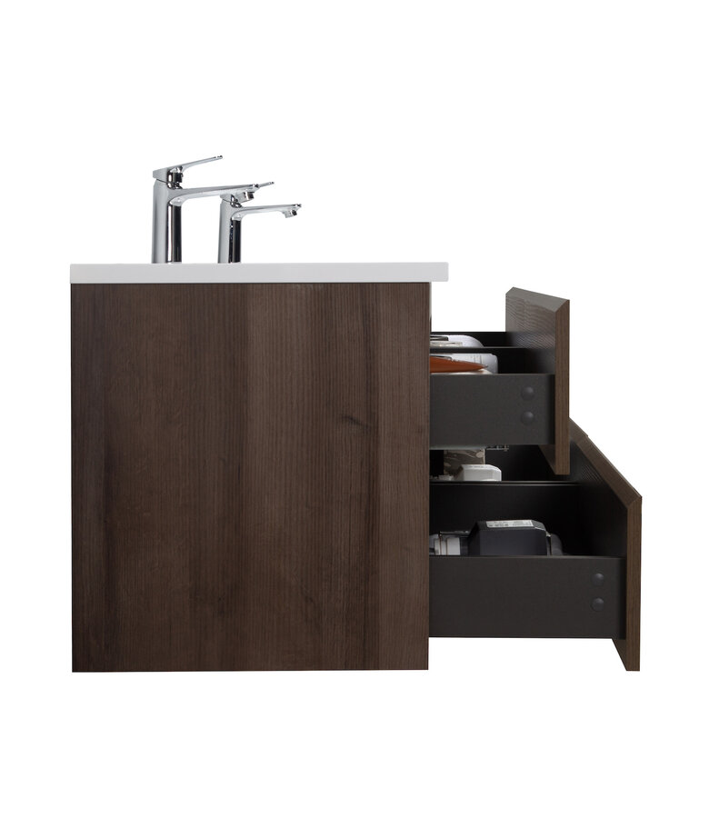 Badkamermeubel Angela 160cm - bruin eiken