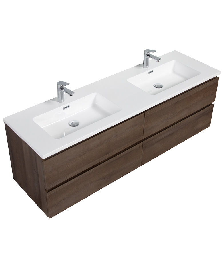 Badkamermeubel Angela 160cm - bruin eiken