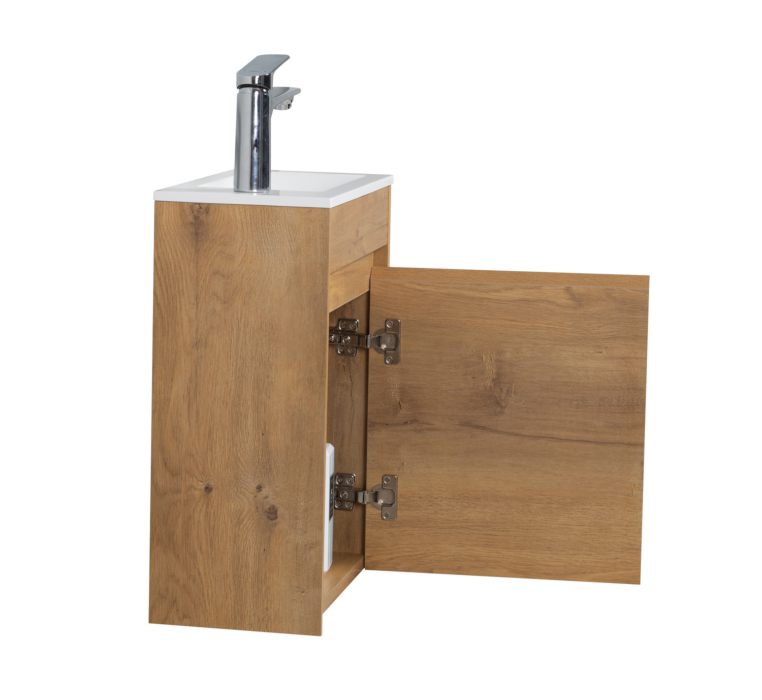 Toiletmeubel Sinta 40cm - eiken - witte wastafel - Badplaats
