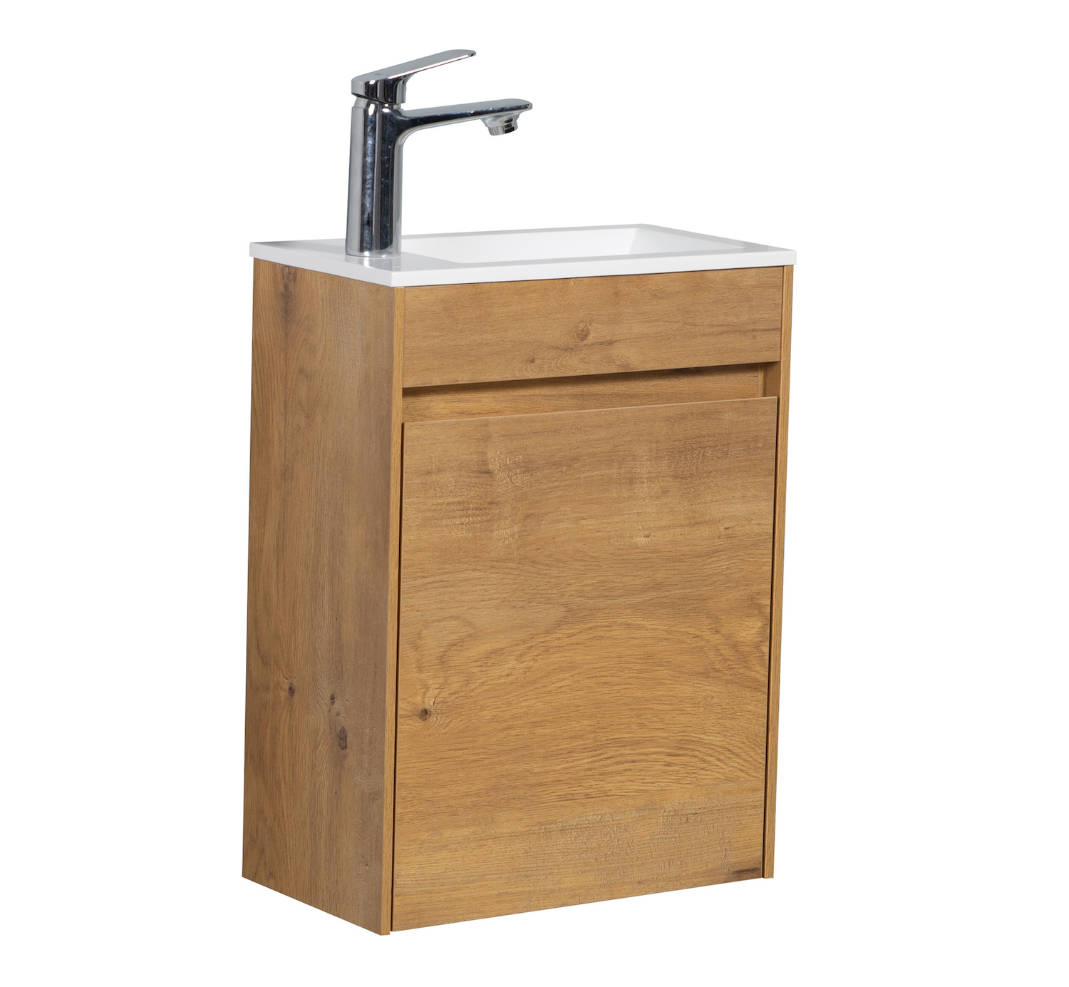 Toiletmeubel Sinta 40cm - eiken - witte wastafel - Badplaats