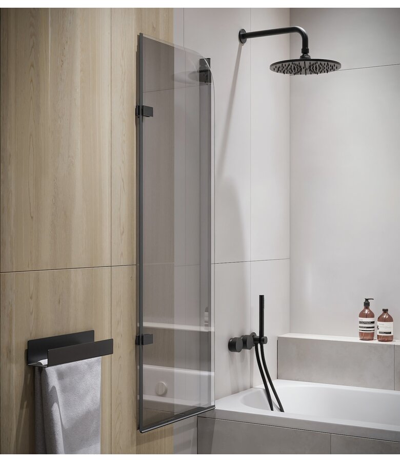 Badwand Austin 120 x 140 cm - zwart - nano coating