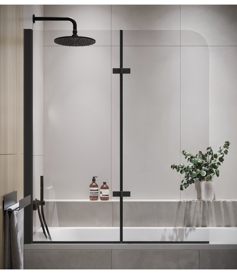 Badwand Austin 120 x 140 cm - zwart - nano coating