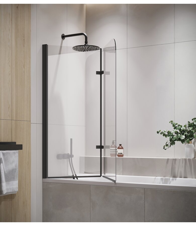 Badwand Austin 120 x 140 cm - zwart - nano coating