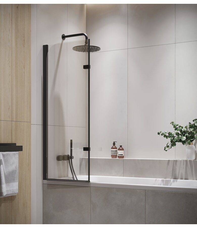 Badwand Austin 120 x 140 cm - zwart - nano coating