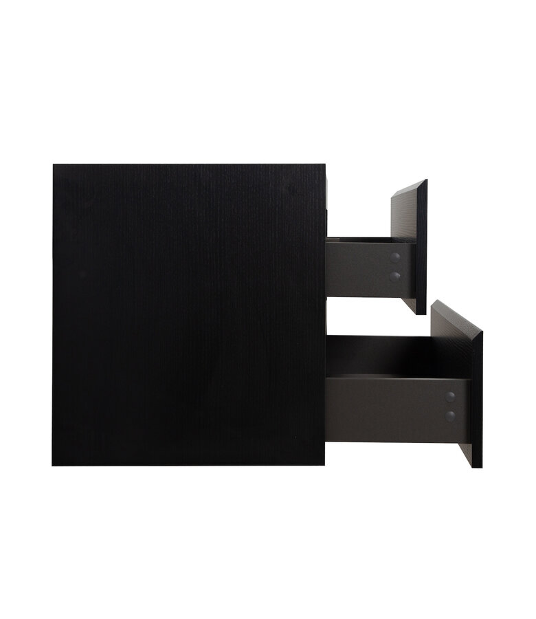 Wastafelkast Angela 100 x 48 x 50 cm - zwart houtnerf