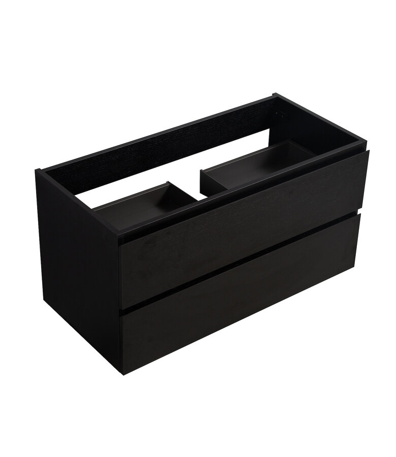 Wastafelkast Angela 100 x 48 x 50 cm - zwart houtnerf