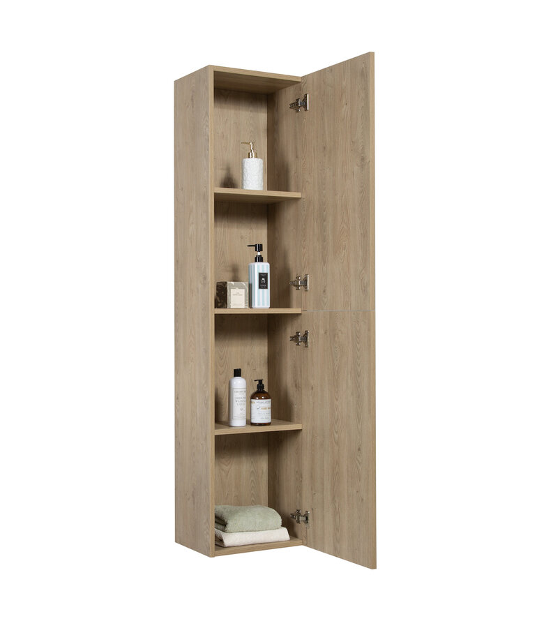 Badkamerkast Cairo 40 x 30 x 170 cm - kastanje eiken