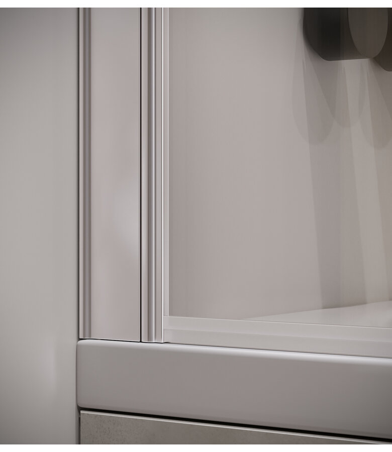 Badwand Torino 80 x 140 cm - chroom - nano coating