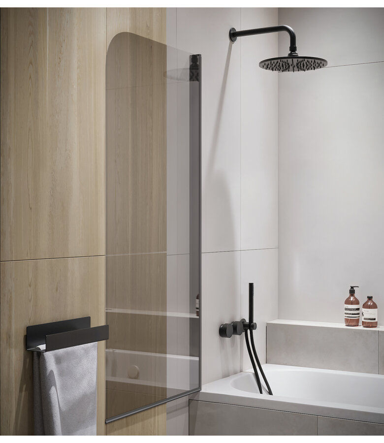 Badwand Torino 80 x 140 cm - zwart - nano coating