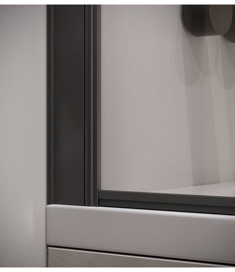 Badwand Torino 80 x 140 cm - zwart - nano coating