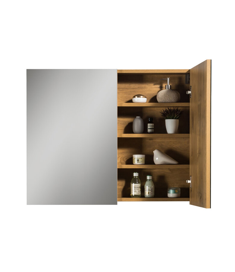 Spiegelkast Cuba 90 x 16 x 72 cm - eiken