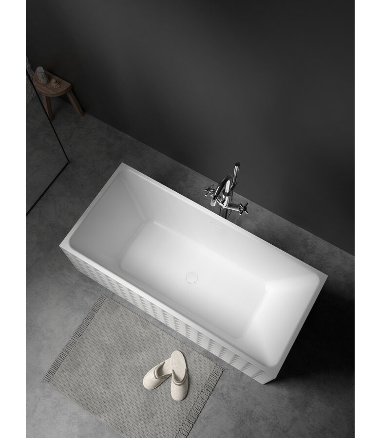 Vrijstaand ligbad Indus 170 x 78 x 58 cm - wit