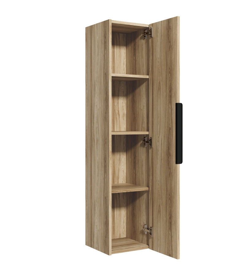 Badkamermeubel Cali 60cm complete set met spiegel - eiken