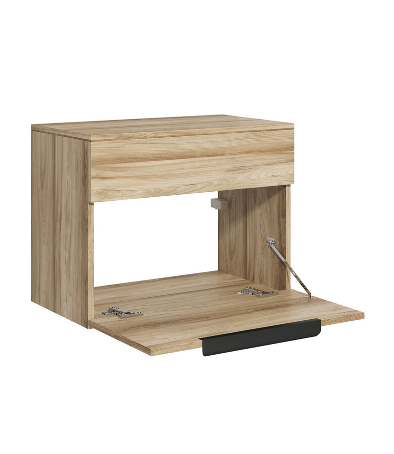 Badkamermeubel Cali 60cm complete set met spiegel - eiken