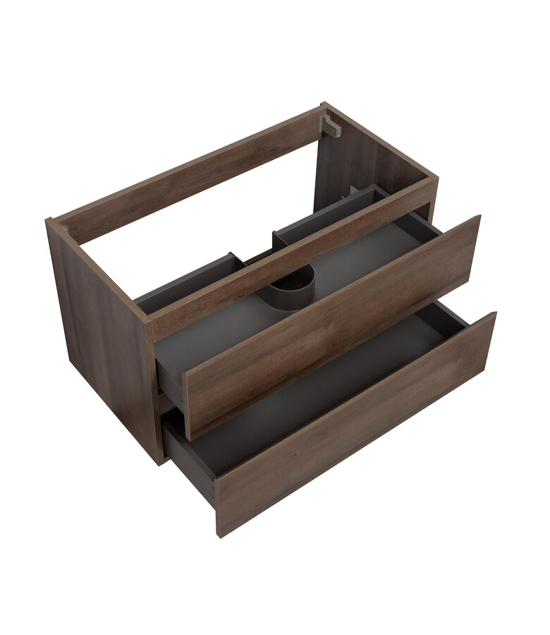 Wastafelkast Angela 80 x 48 x 50 cm - bruin eiken