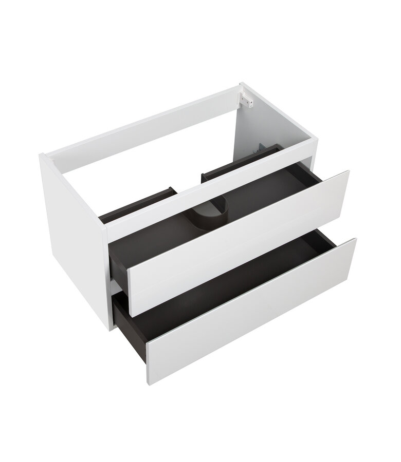 Wastafelkast Angela 100 x 48 x 50 cm - hoogglans wit