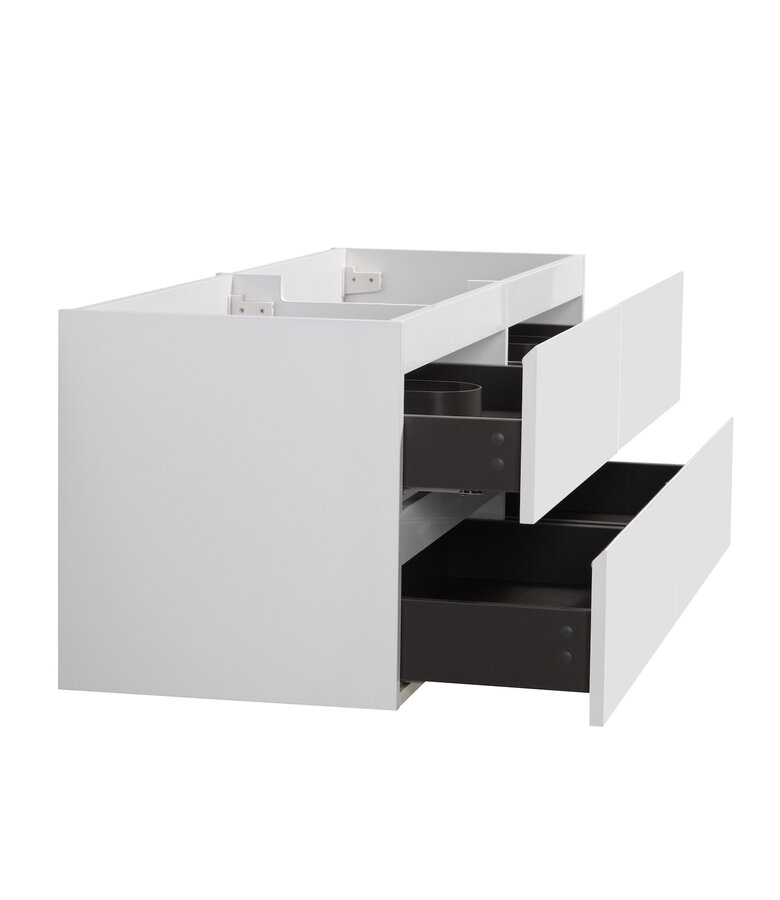Wastafelkast Angela 140 x 48 x 50 cm - hoogglans wit