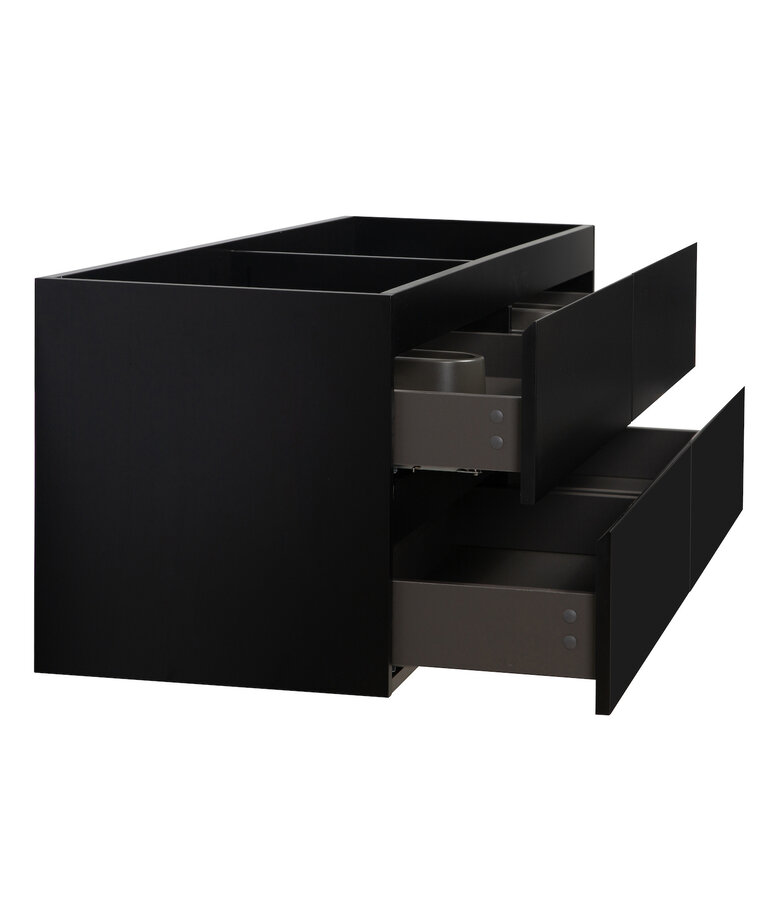 Wastafelkast Angela 160 x 48 x 50 cm - mat zwart