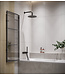 Badwand Berkan 120 x 140 cm - zwart met strepen - nano coating