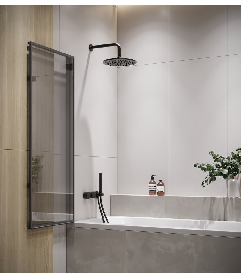 Badwand Medal 120 x 140 cm - zwart - nano coating