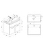 Badkamermeubel Montreal XL 60cm complete set - beton grijs