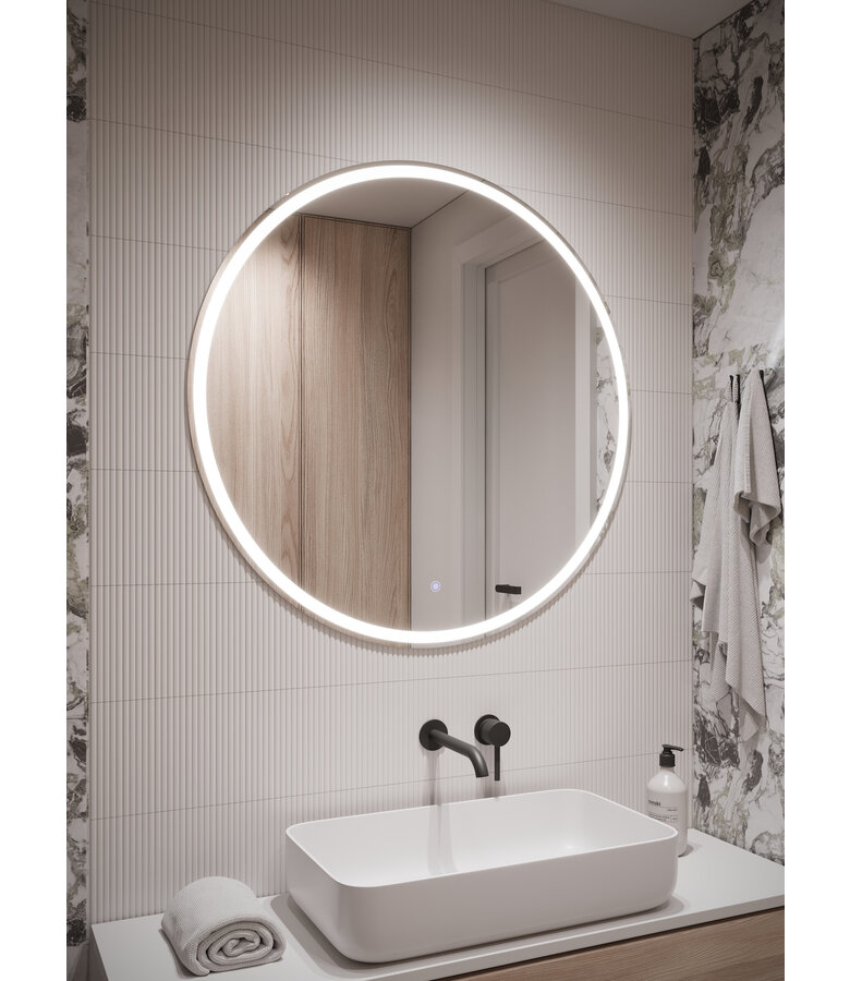 Spiegel Dawson LED - 80 x 80 cm