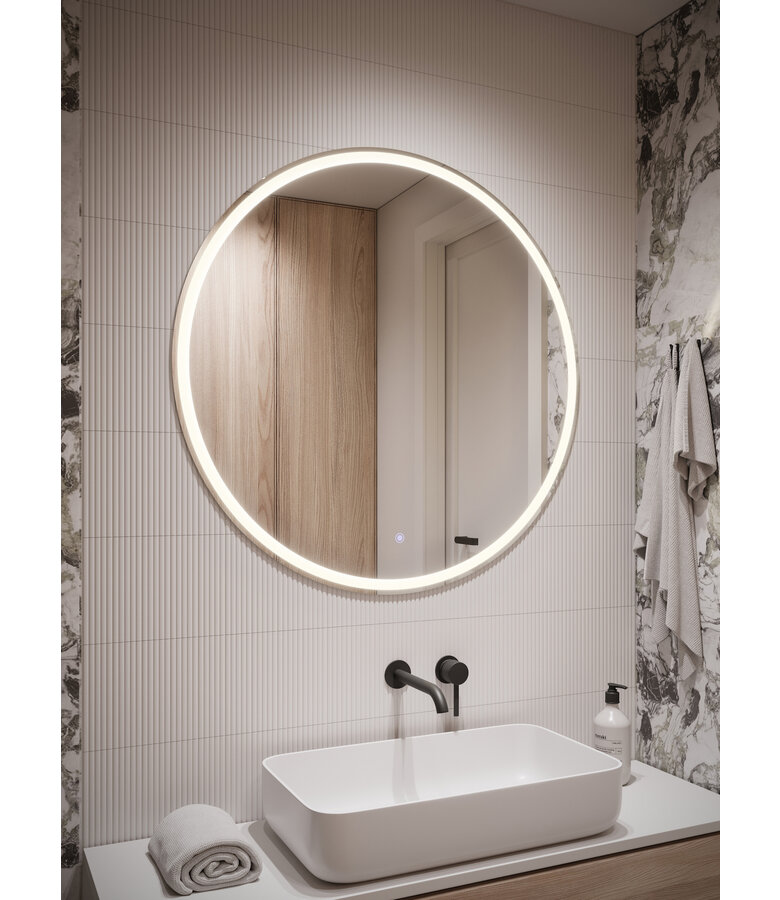 Spiegel Dawson LED - 80 x 80 cm