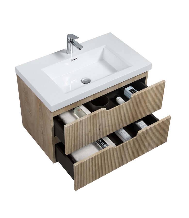 Badkamermeubel Thermis 80cm - licht eiken