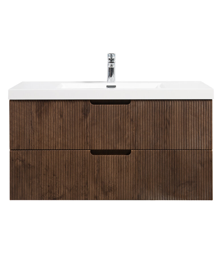 Badkamermeubel Thermis 100cm - walnoot bruin